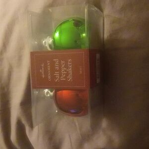 New Hallmark Ornament Salt and Pepper Shakers Set  3" Tall